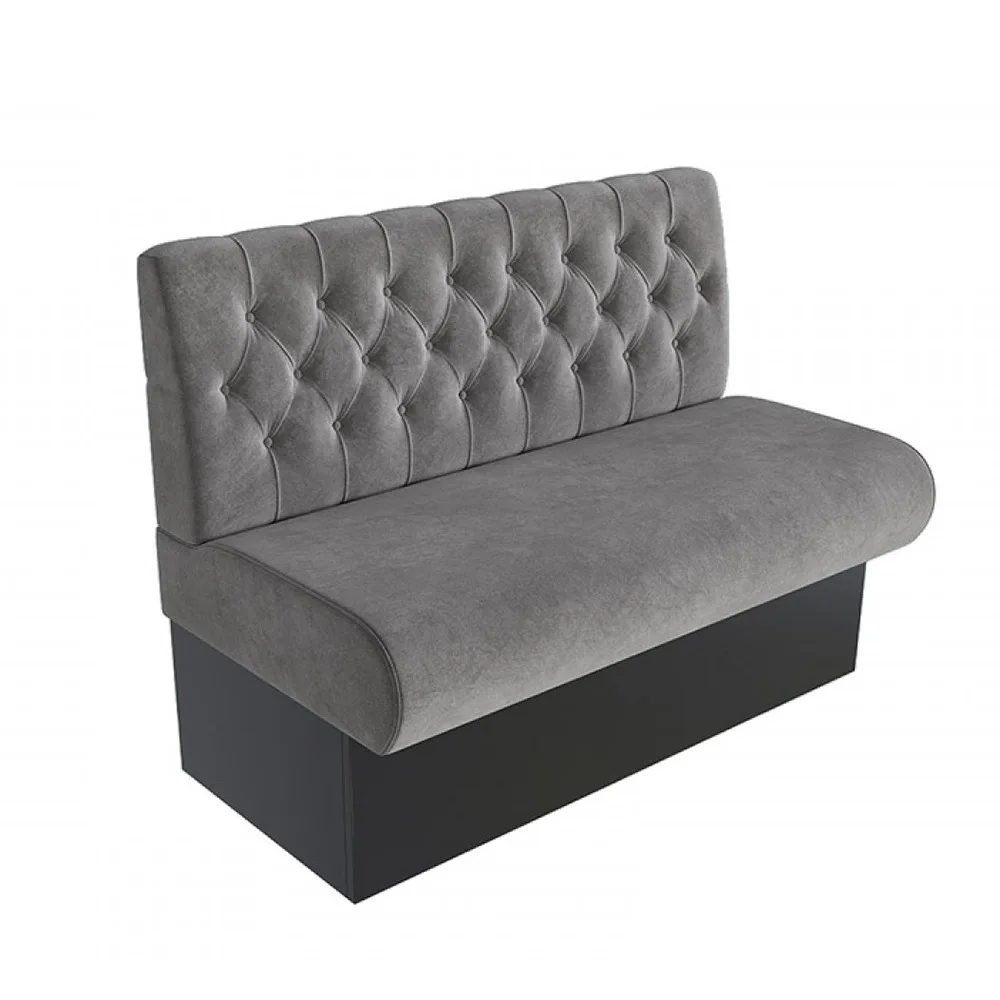 S083 Custom Restaurant velvet booth leather chair banquette seating sets Dessert Shop Milk Tea store nightclub bar Seat Sofa