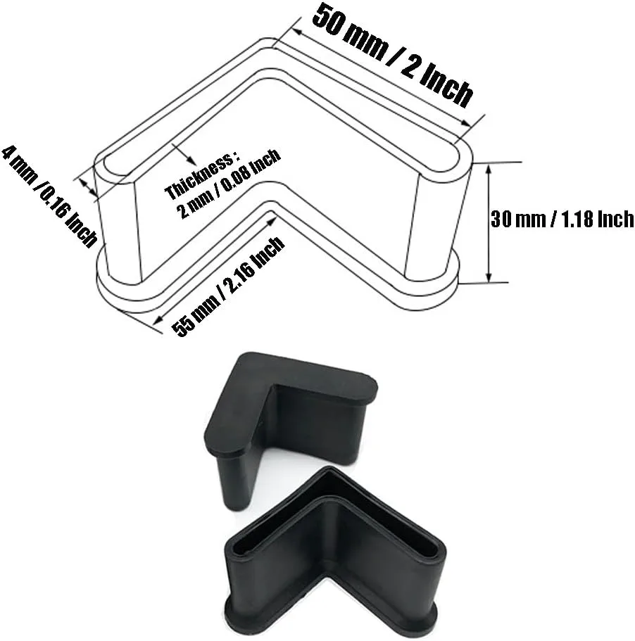 L Shaped Rubber Angle Iron Caps Furniture Angle Iron Foot Pads Furniture Rubber Leg Covers
