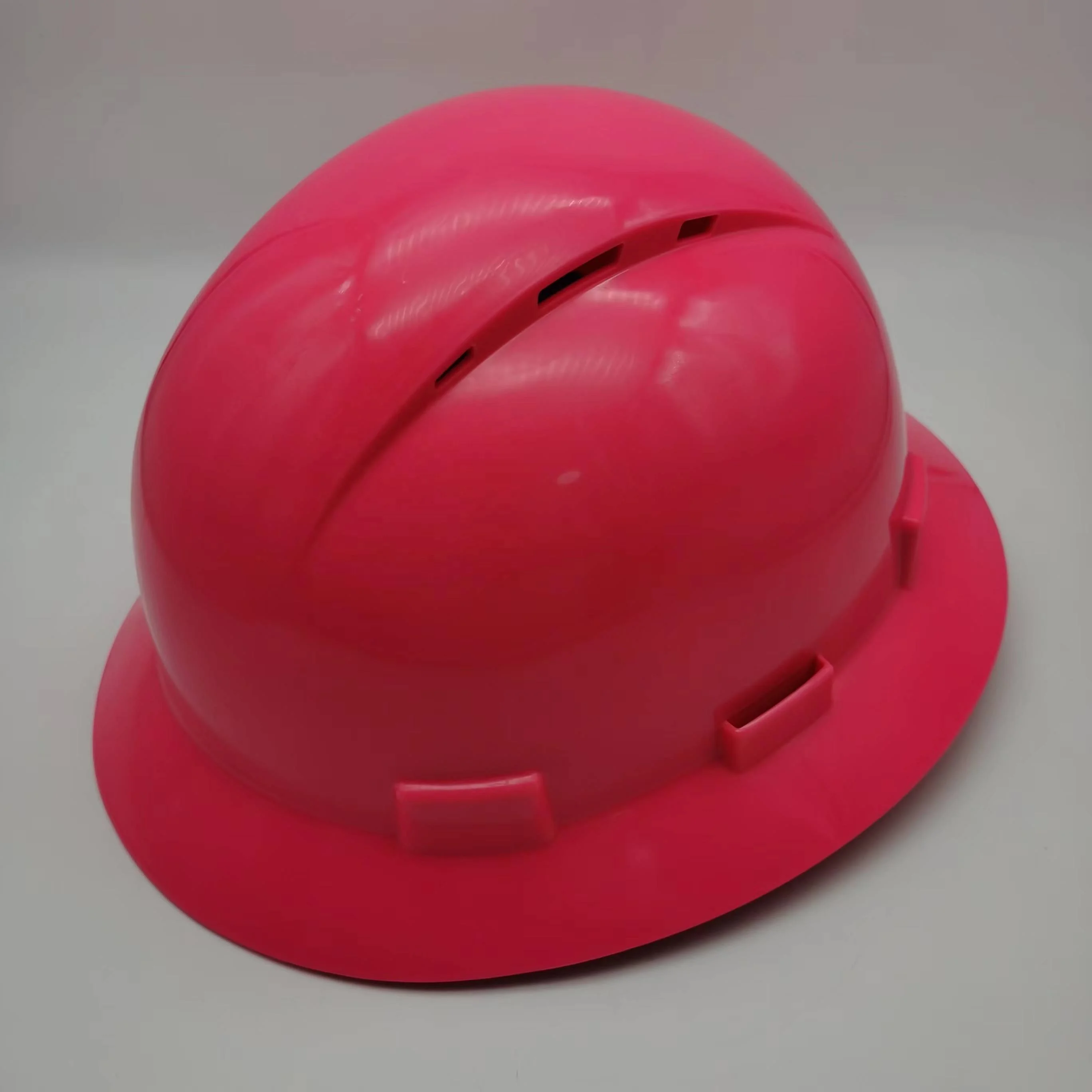Pink industrial work construction women safety helmet full brim vented pe hard hat with ansi