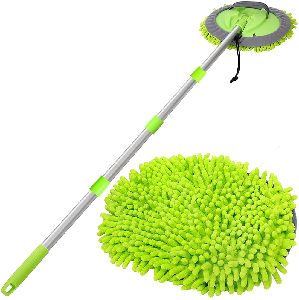 Telescopic Adjustable Rotating Chenille Car Wash Brush Car Cleaning Car Wash Mop Brush