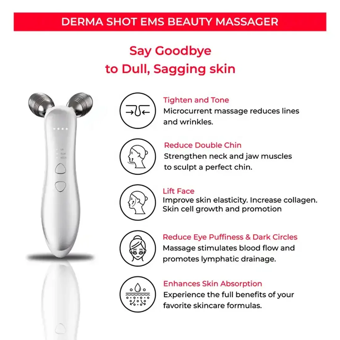 skin tightener home use vibration neck face lifting massager beauty device anti wrinkle multifunctional facial massager