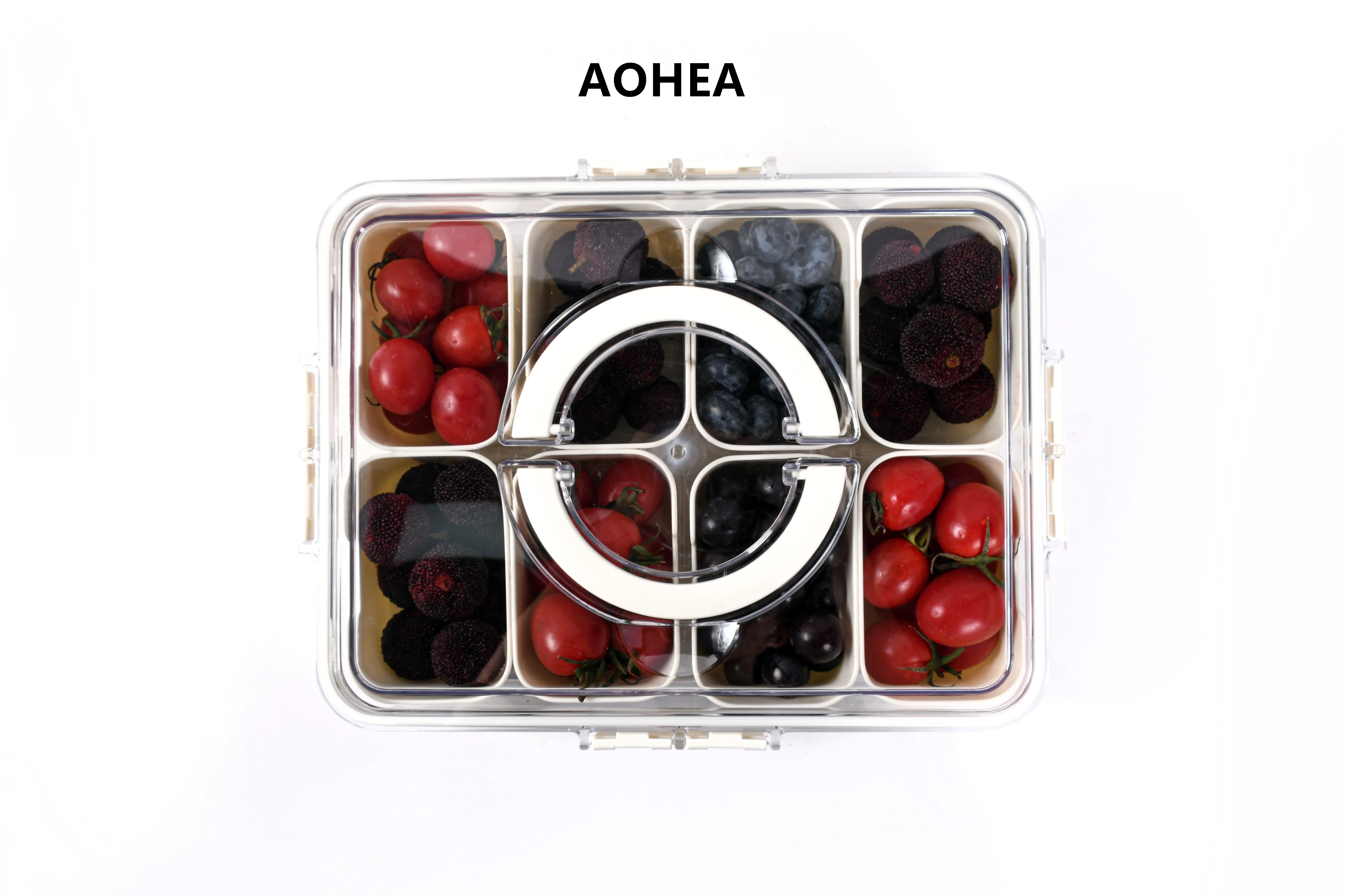 Aohea bpa free 4 8 compart New design Spice Box Plastic Condiment Box Spice Jar for kitchen seasoning storage box