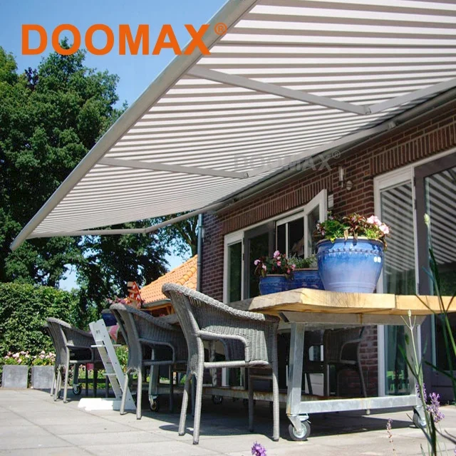 Garden Electric Awning with Automatic Sunshade Canopy