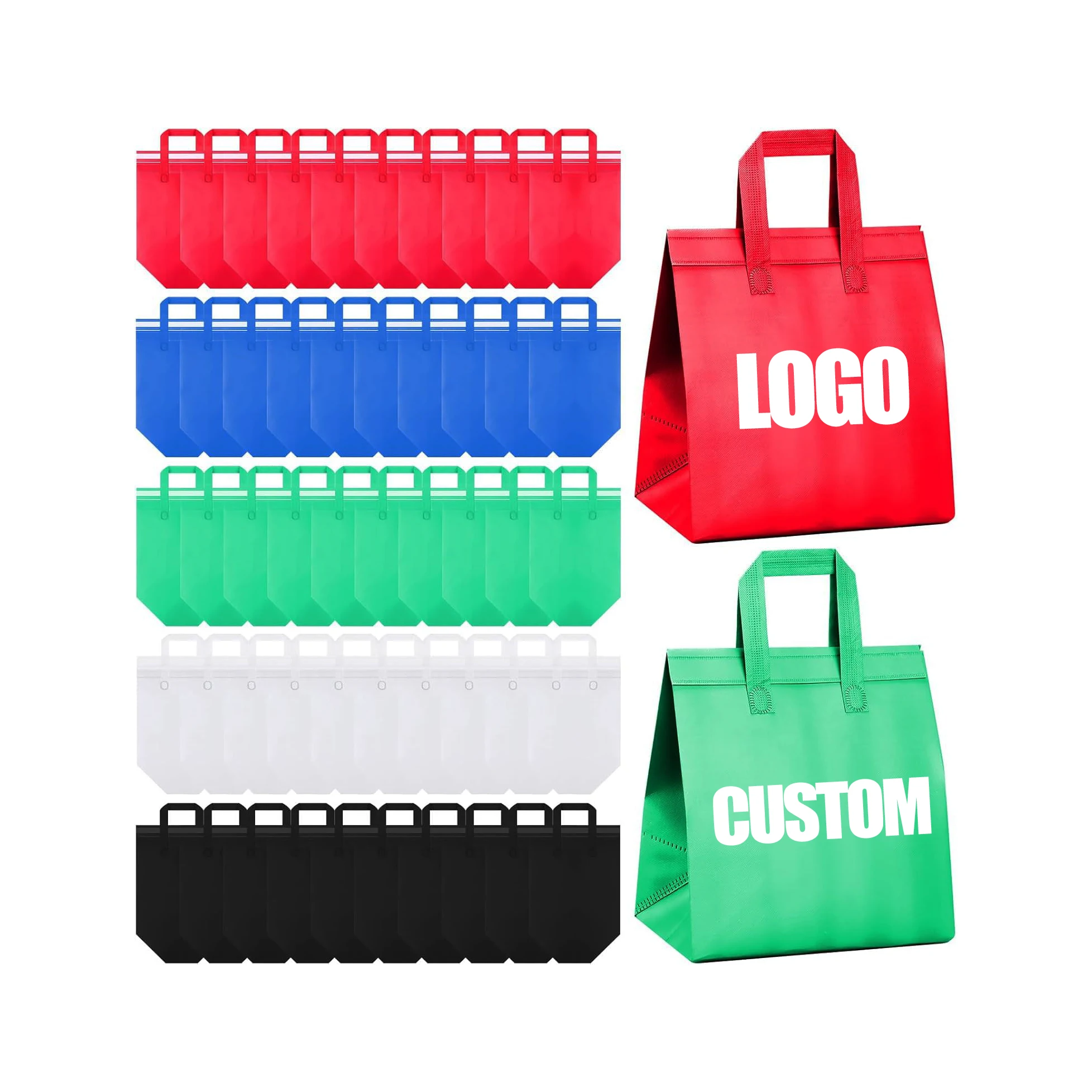 High Quality Non Woven Promotional Personalized custom Packing Fast cold Thermal insulated bags to keep food cold