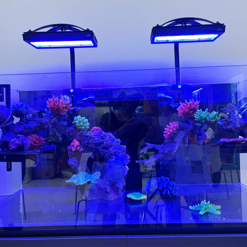 Hot sale A8 Aquarium Lights Radeon 215W Coral Reef Led Light for Coral Reef with wifi APP control