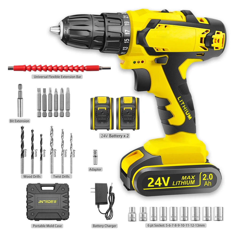 Wholesale power tools 24V electric hand drill mini portable for construction