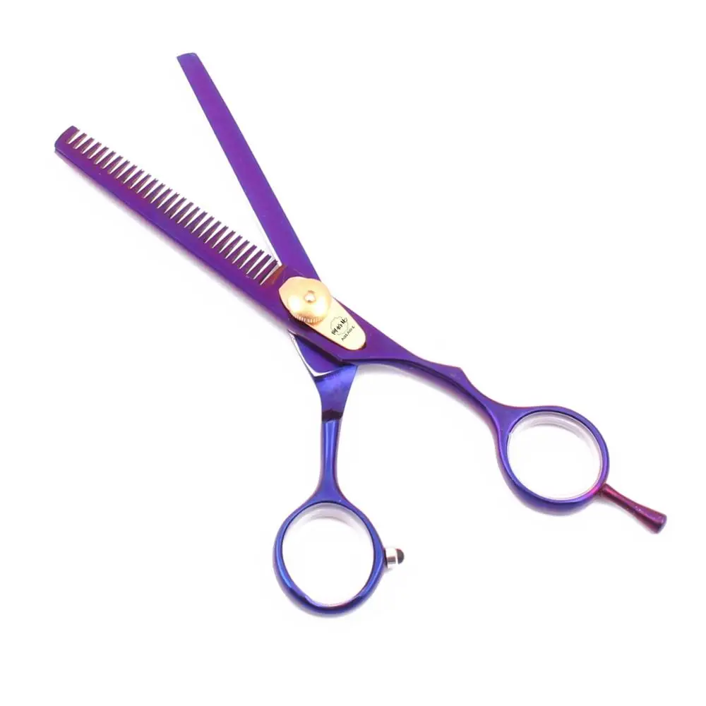 Парикмахерские ножницы 5,5 дюйма 6 дюймов JP стальные ножницы для стрижки волос филировочные ножницы набор парикмахерских ножниц фиолетовый A1020