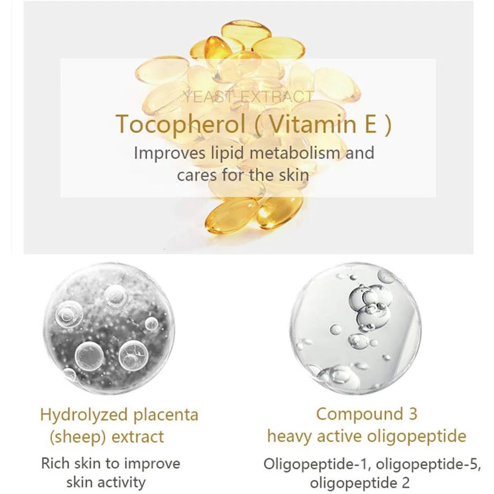 Fullerene placenta facial serum capsules moisturizing and nourishing the skin repair firm  facial essence capsules whitening