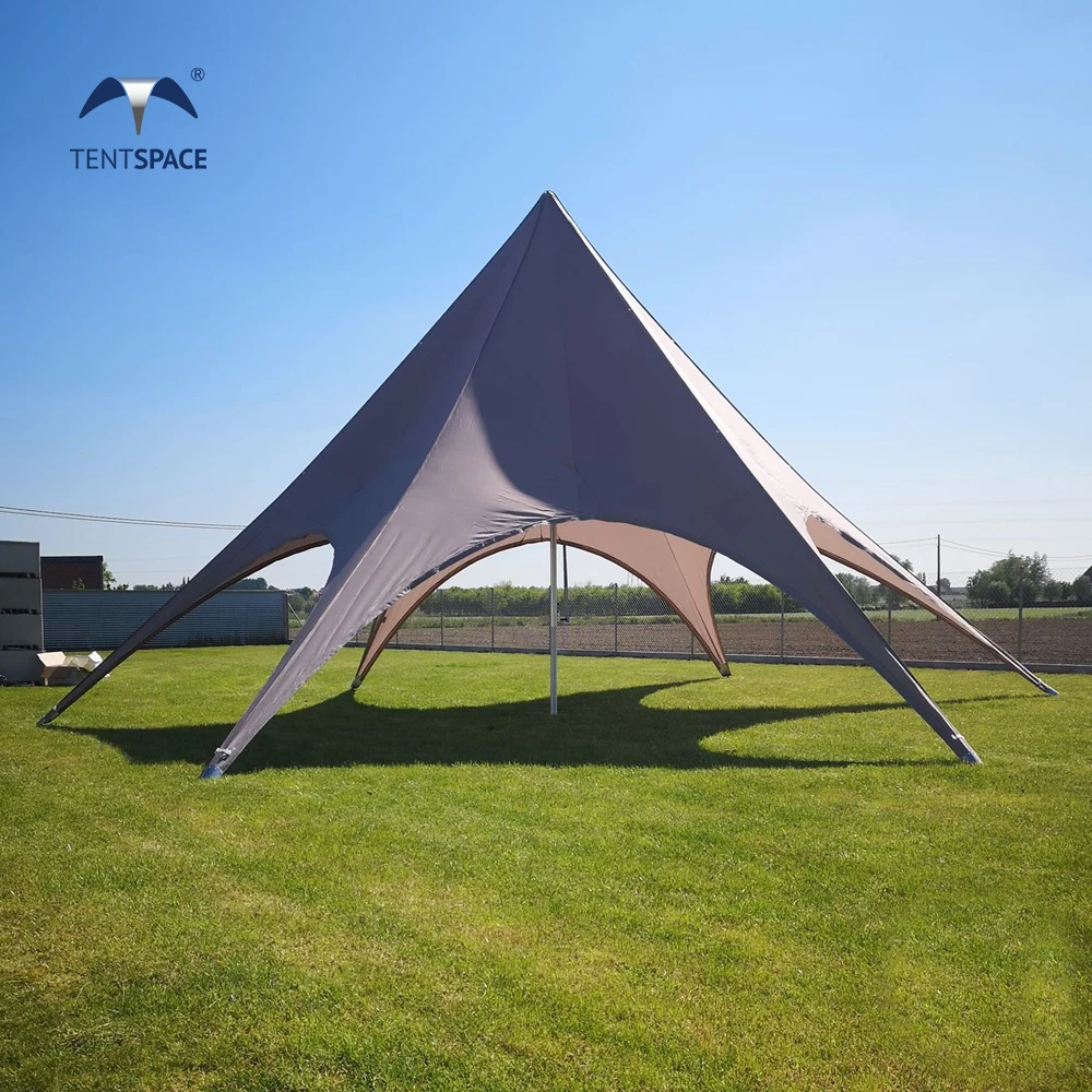 Star shaped marquee mountain hiker customized camping spider canopy tent for outdoor big event