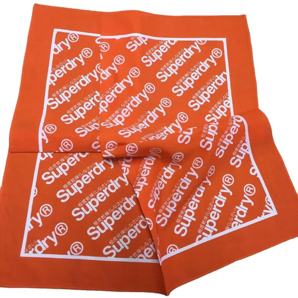 Wholesale Promotion Multifunction Colourful Custom 100% Cotton square Fabric Customized Printed Headwear Classic Paisley Bandana