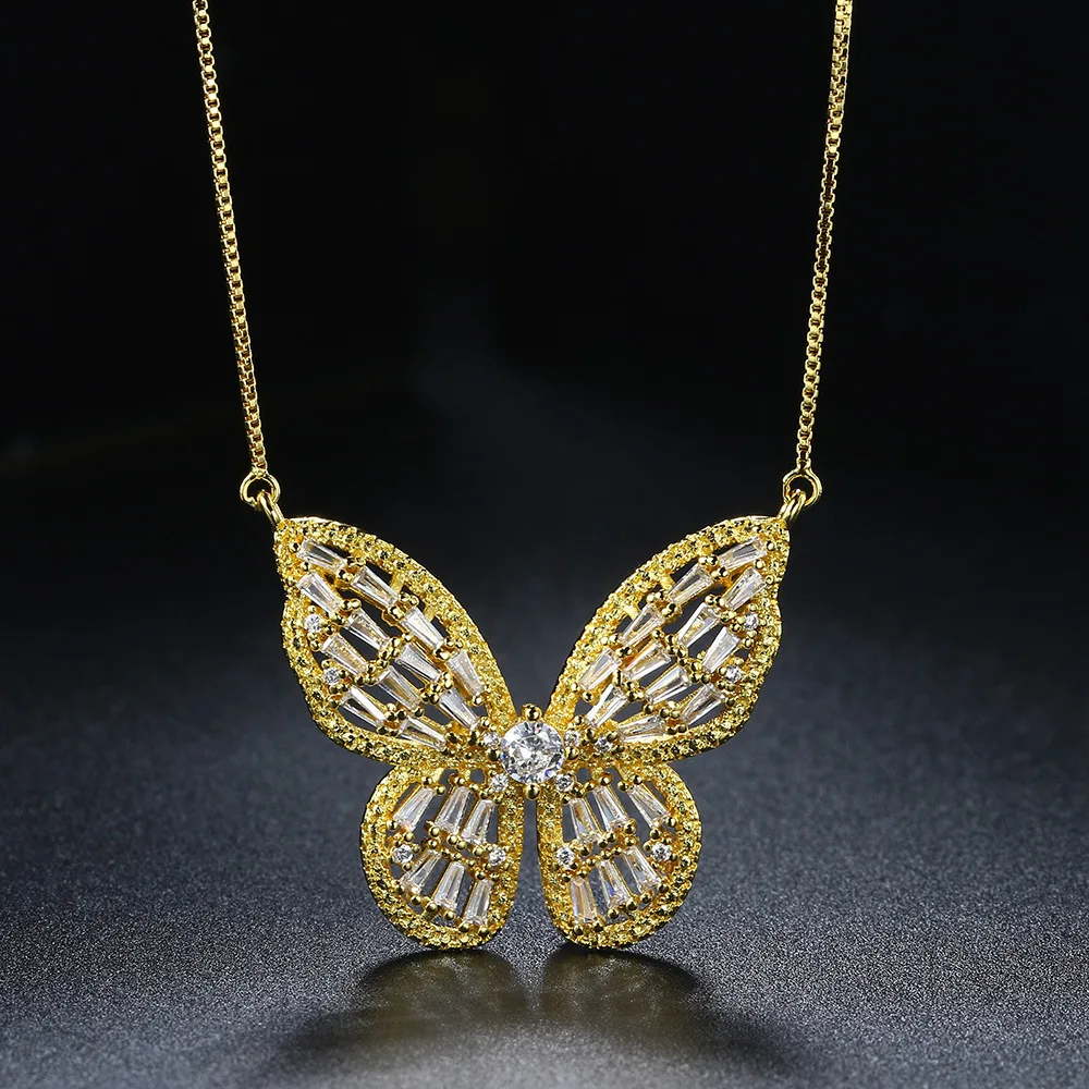 Hip hop Jewelry New Special Design Excellent Brass Fashion Jewelry Pendant Necklaces Butterfly