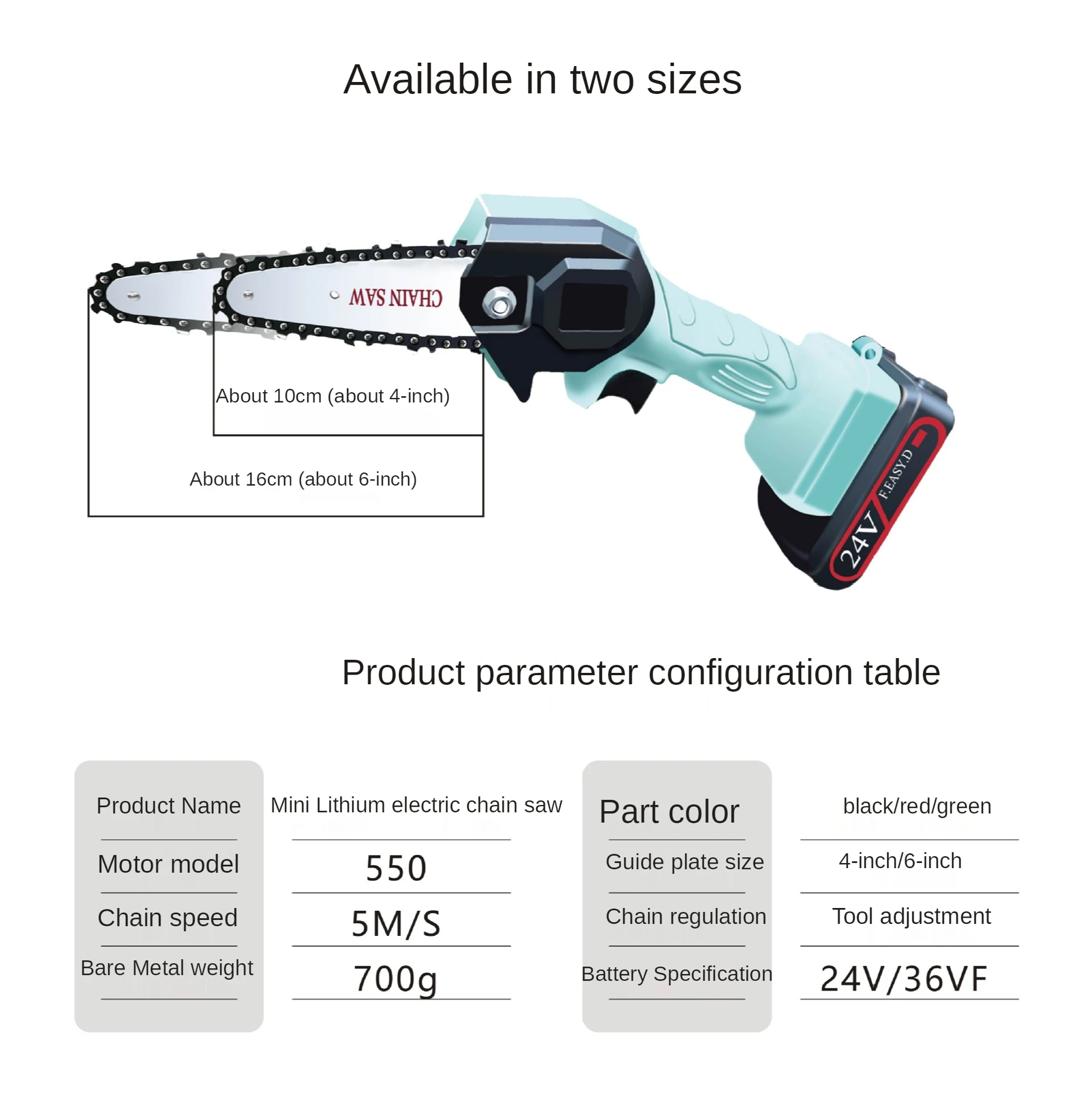 4 Inch Handheld Pruner Battery 24V Rechargeable Portable Mini Electric Chainsaw With Brushless Motor
