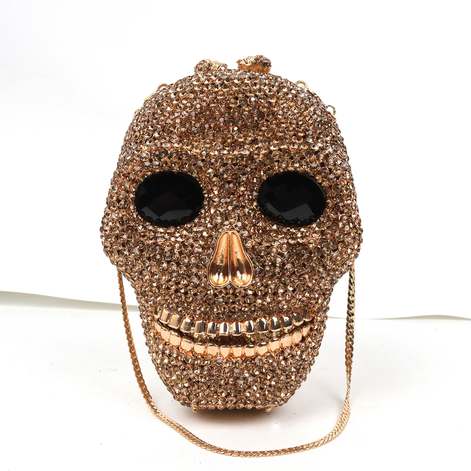 High Quality Clutch Handbag Purses Rhinestone Purse Diamond Skull and Bat Evening Bag