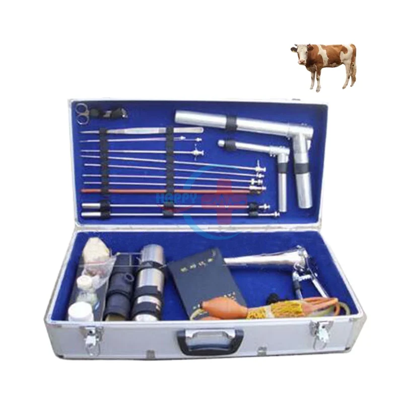 HC-R085 Veterinary Portable AI Kits Cattle Cow Sheep Big Animal Goat Pig Artificial Insemination gun Equipment Box for cattle