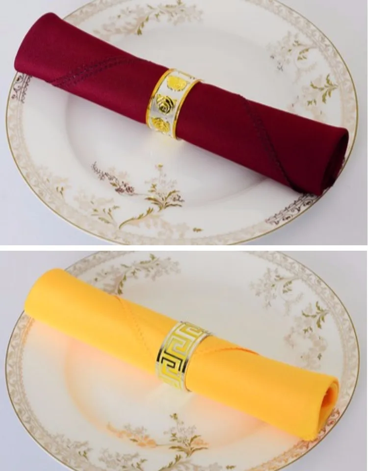 Polyester Fabric Colors Table Cloth Napkin Dinner For Hotel Wedding Restaurant Table Supplies