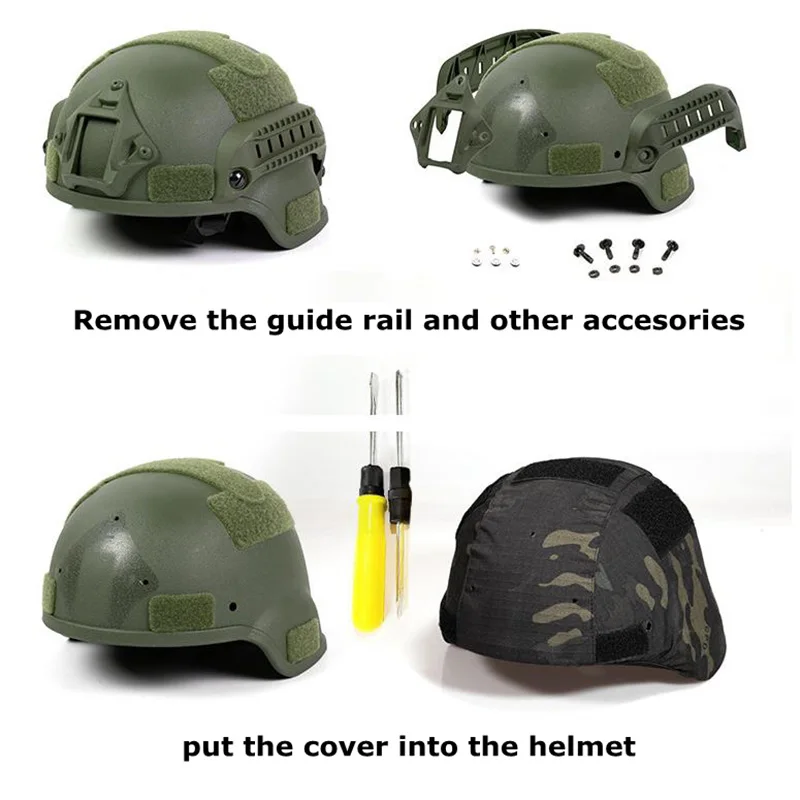 Tactical Helmet Cover Helmet Paintball Wargame Gear CS Helmet Cover Camouflage outdoor cover cloth Tactical Equipment