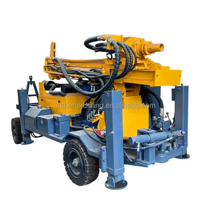 Made in china 200 meters mobile diesel water well drilling equipment drilling rig
