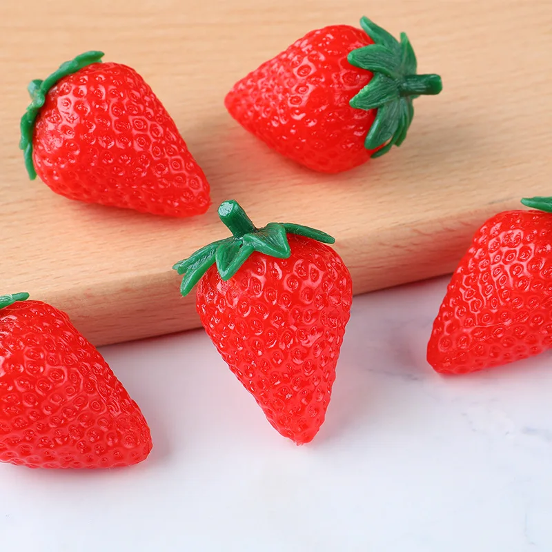 Artificial Fruit Fake Strawberry Plastic Simulation Strawberry Ornament Craft Photography Props Home Decor Kid Toys