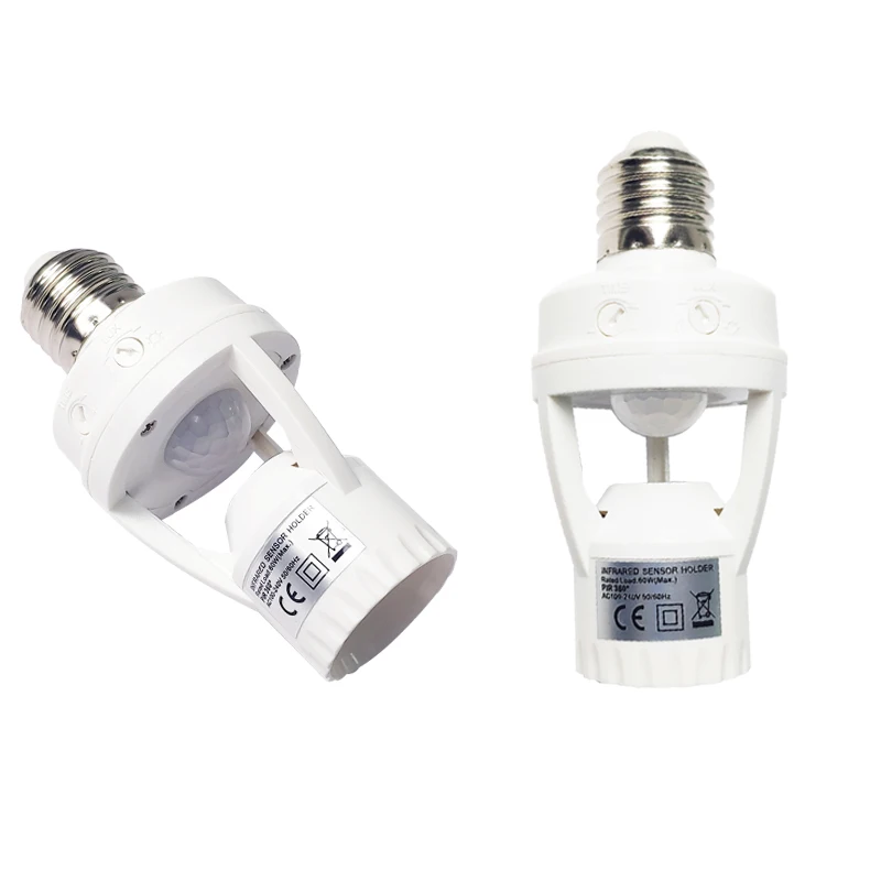 360 degree adjustable E27 LED Bulb lighting Socket automatic Switch Infrared PIR Motion sensor Base lamp Holder inductive switch