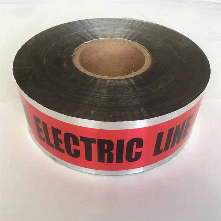 Подземная детекторная предупреждающая лента, отслеживаемая предупреждающая лента, магнитная маркировочная лента