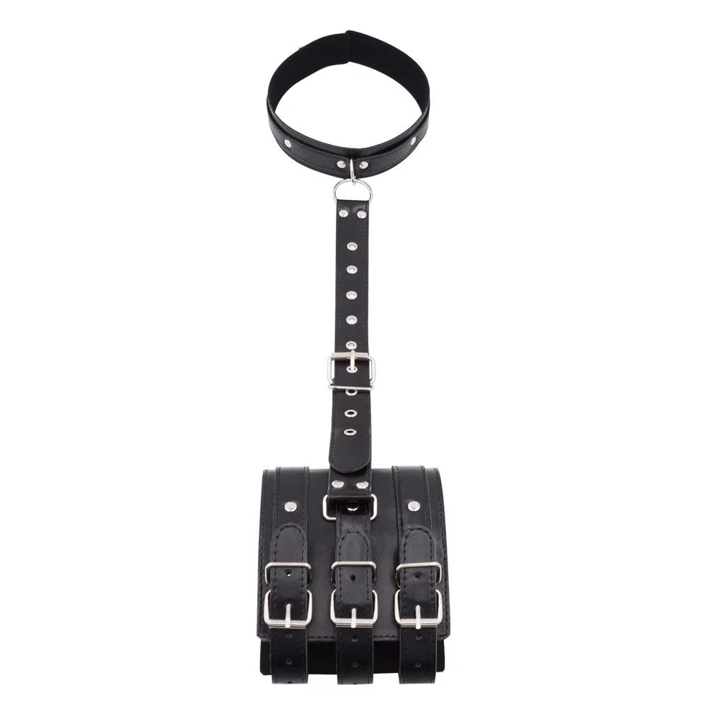 GREENEE PU Leather BDSM Bondage Restraints Collar Fetish Gags Adult Games Erotic Sex Toys for Men Woman Couples
