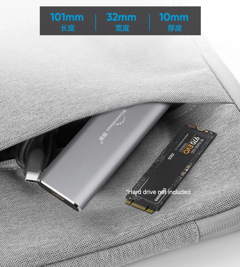 Корпус CYX M.2 NVME SSD на USB 3 1 10 Гбит/с двухпротокольный корпус M2 NVMe NGFF для PCIe SATA HDD адаптер