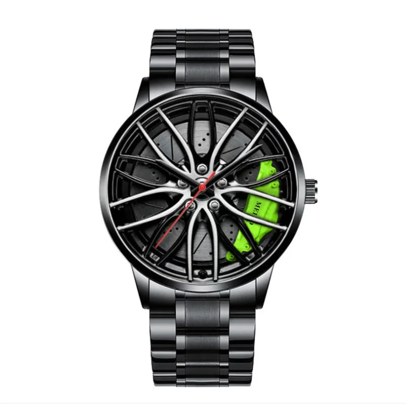 Newest 2024 designers custom logo alloy leather watches wholesale wrist wheel spider quartz watches for men