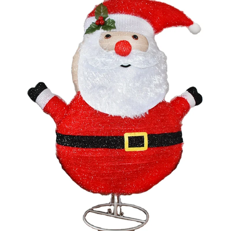 Fast delivery outdoor garden decorations santa claus Christmas decoration snowman motif light