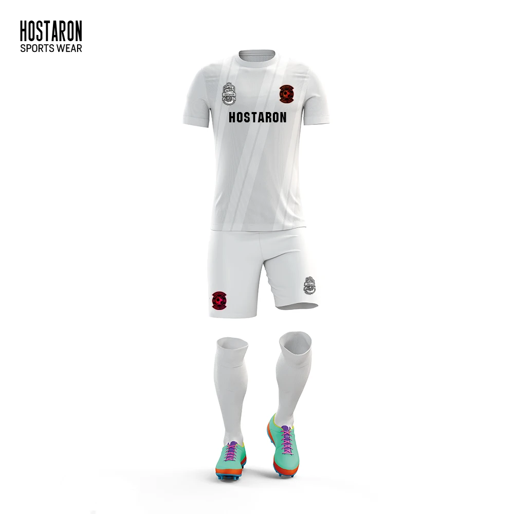 HOSTARON Sublimation Football Kit With Accessories Football Shirt Maker Cheap Sports T Shirt Custom Design Soccer Jersey Uniform