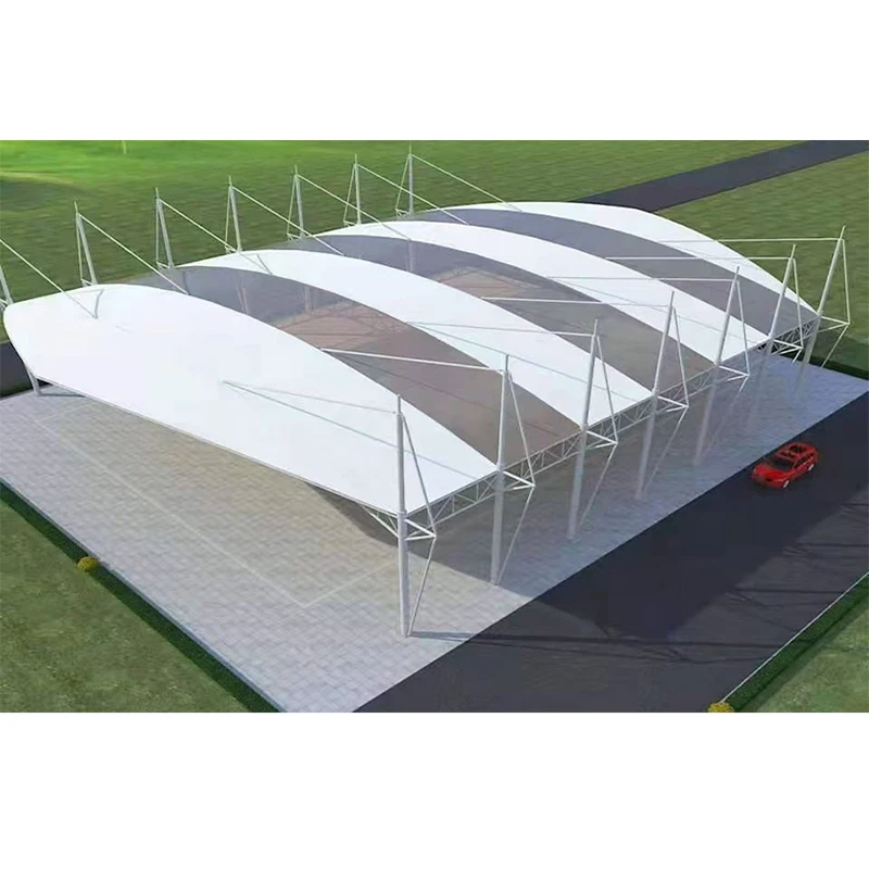 PVDF растягивающаяся ткань на крышу стадиона игровая площадка тень архитектура мембранная структура палатка для крыши площадки крыша