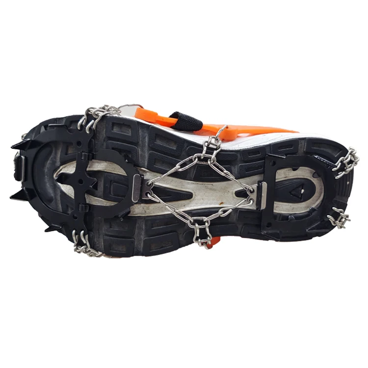 Universal 12 Teeth Anti Slip Ice Cleats Shoe Boot Grips 10 Studs Elastic Crampon Snow Spikes Grips Traction Cleats