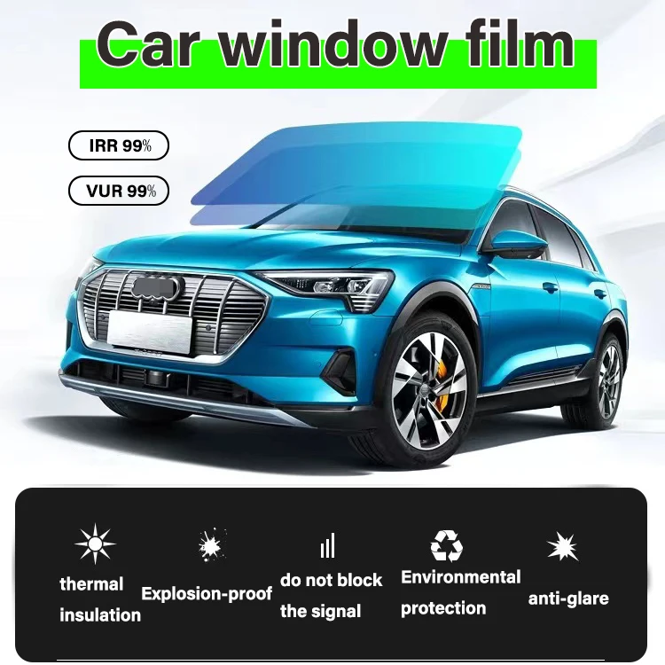 v-kool UV99% nano ceramic window tint film skin and eye protection anti Anti-glare Heat insulation window film 1.52x30M roll