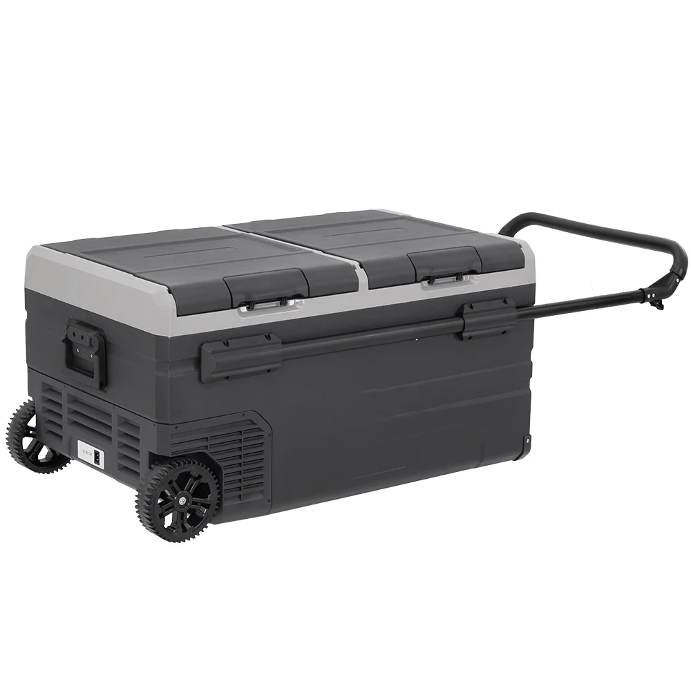 MU TWW95 12volt Fridge 12/24v Car Fridge Freezer With Compressor Car Home RV 95L Camping Fridge Refrigerator With Wheels