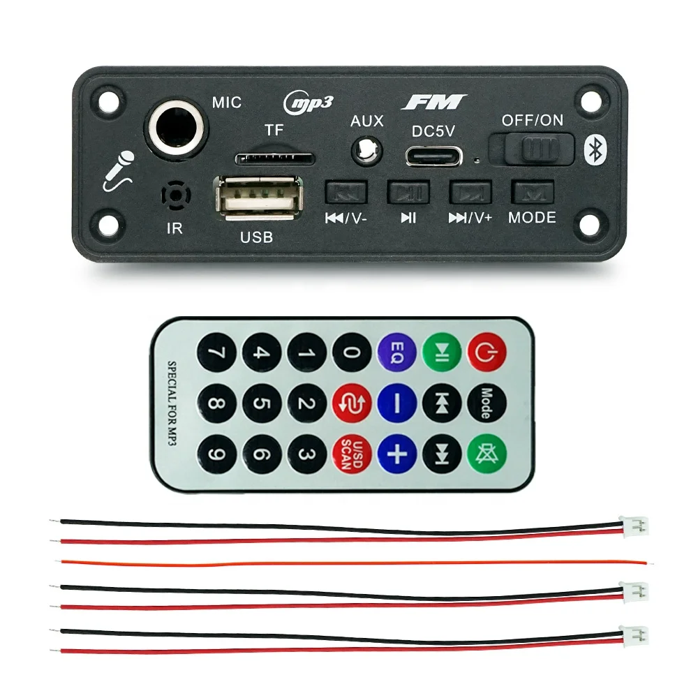 2 x 5W MP3 Player Amplifier Module Bluetooth Amplifier Board With 3.7V Battery Charge