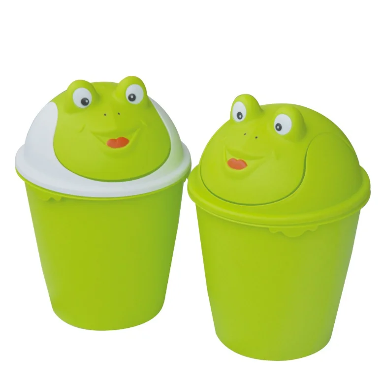 HAIXIN 6L Household Indoor Portable Frog Design Cartoon lovely plastic Waste bin