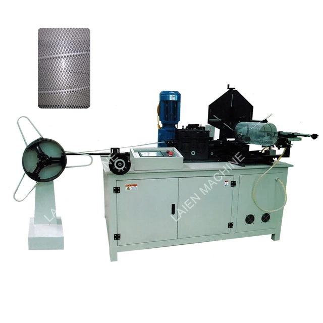 Spiral filter mesh production machine