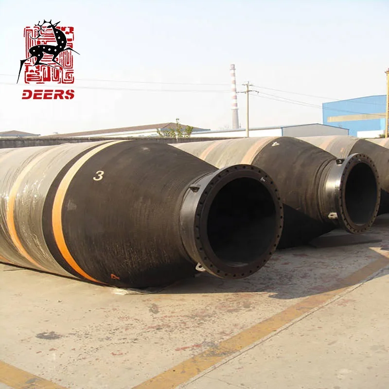 Marine rubber floating discharge hose for dredging