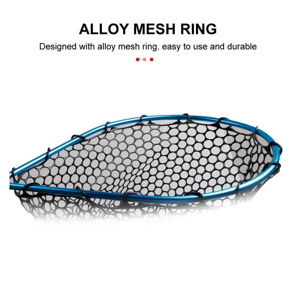 Wholesale Folding Aluminum Alloy Flying Fishing Tackle Nylon trolling casting fussing hand net Fishing Nets