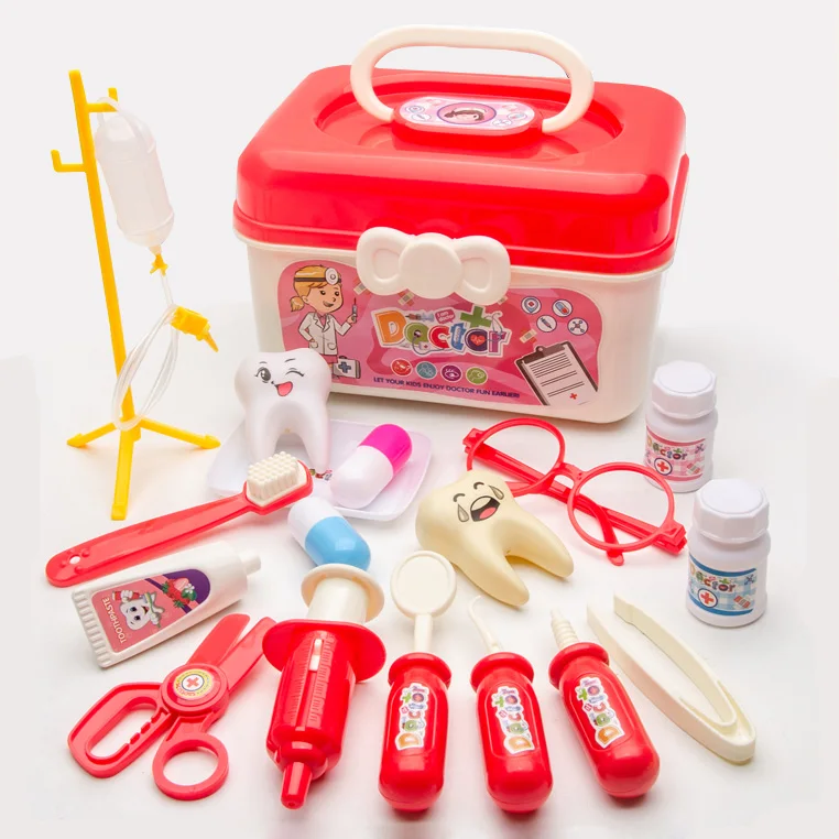 Baby Educational Medical Nurse Toys Doctor Kit Set Toy 18-piece set Dentist Toy Set for boys and girl