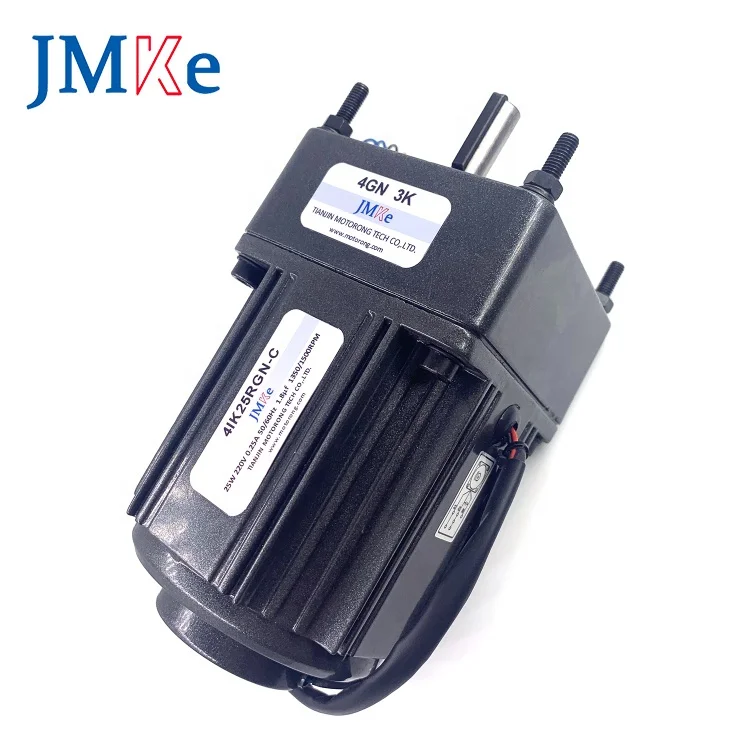 JMKE Cheap gear head motor 220V 25W 10mm shaft motor with gear 4RK25GN-C 4GN gear motor
