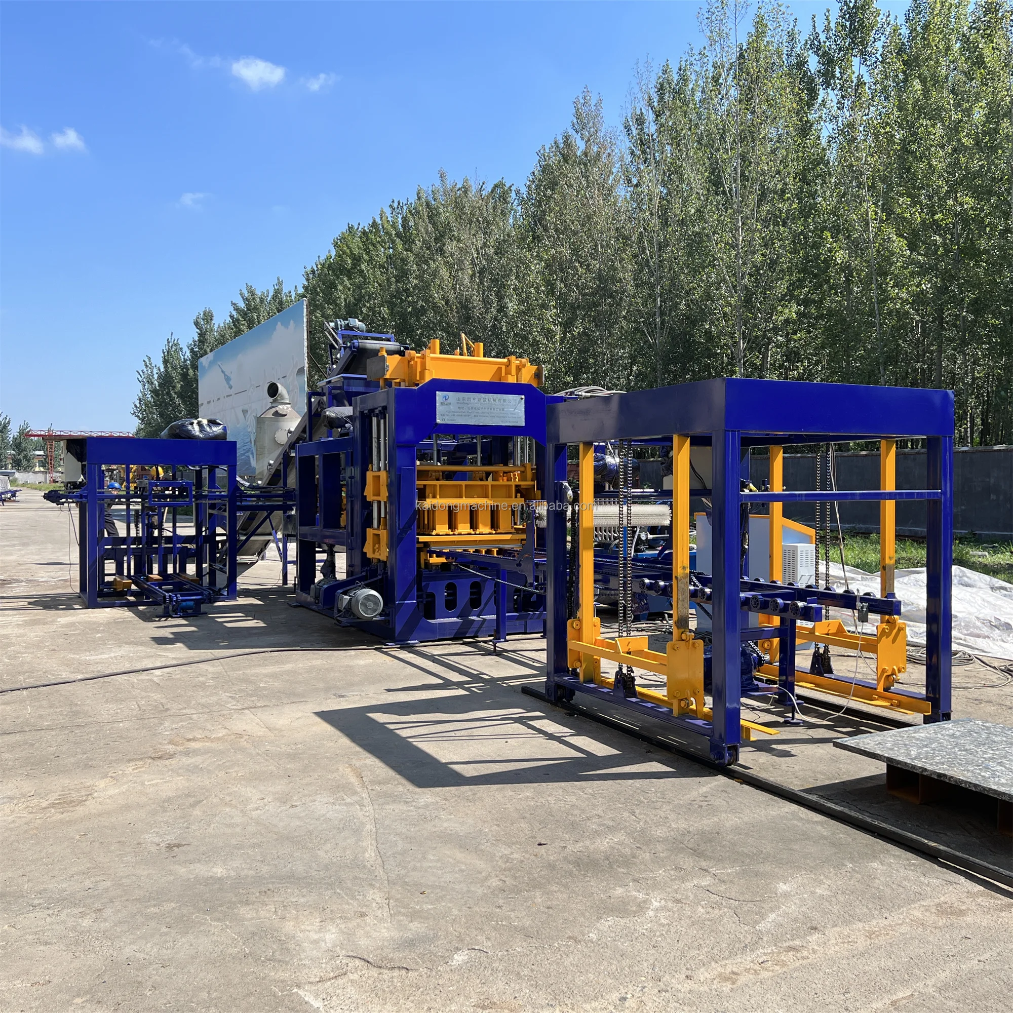 QT6-15 Hydraulic Fully Automatic Block Making Machine Concrete Interlock Brick Making Machinery Fly Ash Paver Production Line