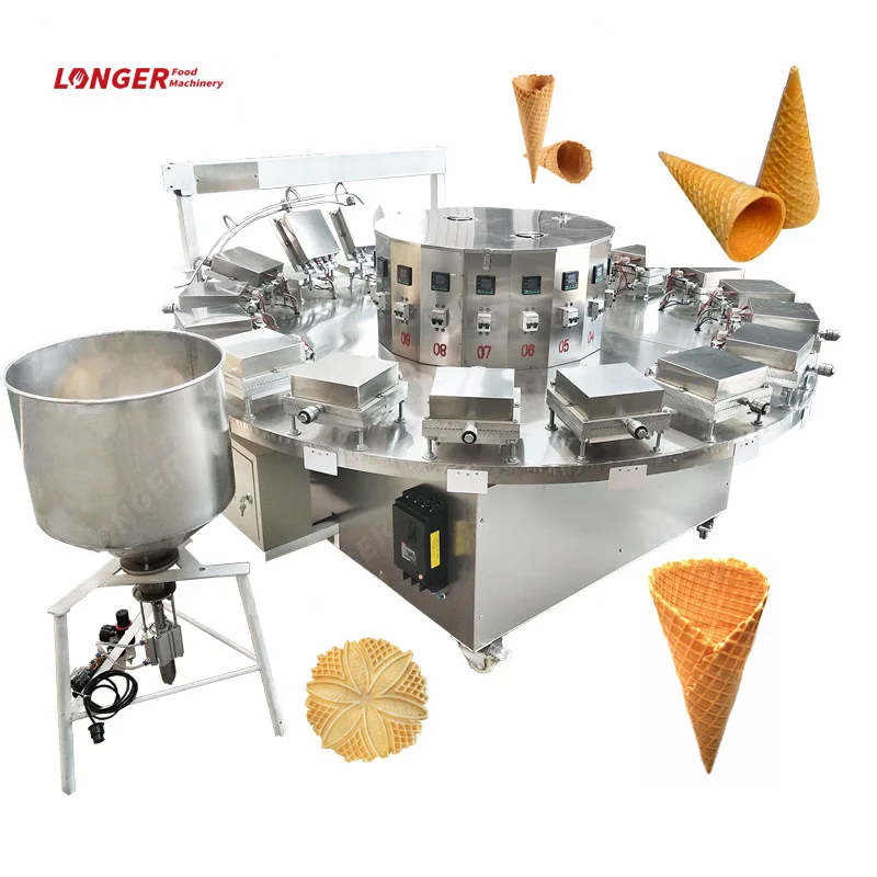 Commercial Used Pizzelle Machine Rolled Sugar Ice Cream Cone Moulding Machine