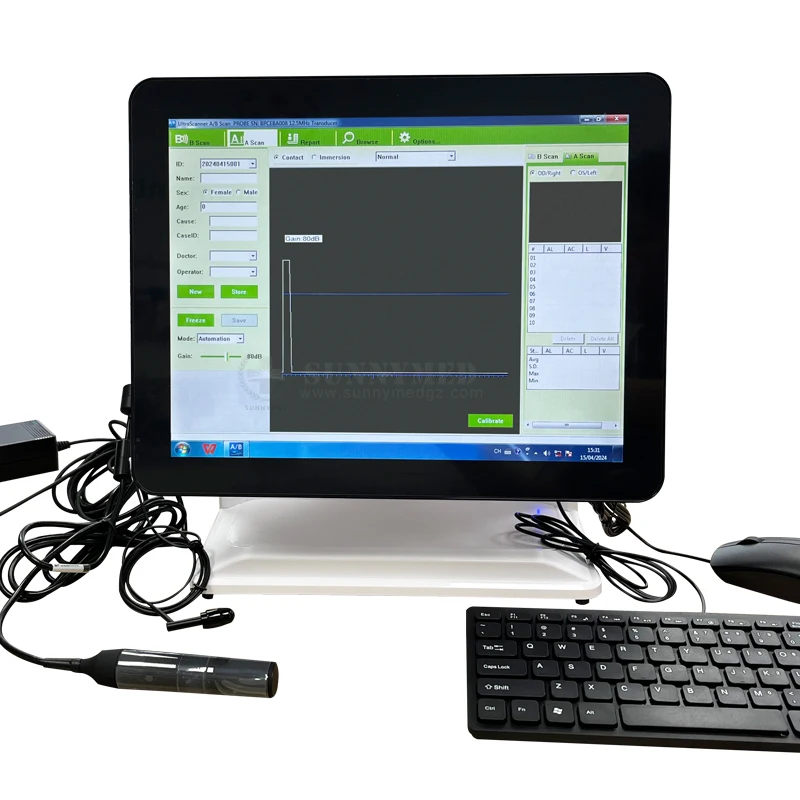 SY-A041-2 15 inch LCD SAB-500 Ultrasonido Ocular / Ecografo Ocular Eye Examination Ophthalmic A/B Ultrasound Scanner