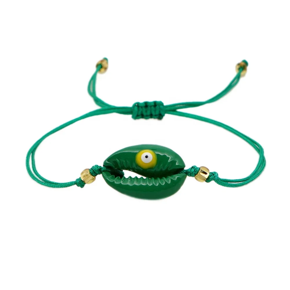 New Design Handmade Bisuteria Ethnic Evil Eyes Shell Bracelet Jewelry Wholesale