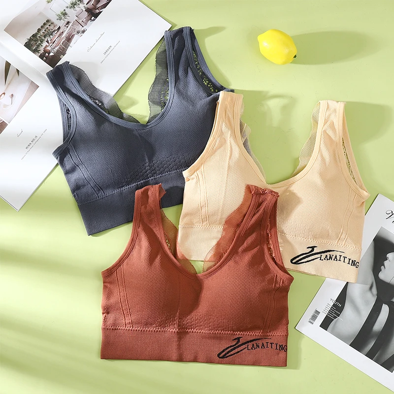 2021 spring and autumn Japanese V-neck lace French wrapped chest tube vest can be worn with chest pad sexy gathered underwear