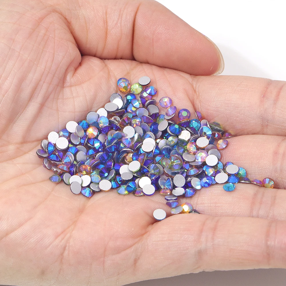 Bling Crystal High Quality Glass Nail Art Crystal Diamond Shaped Flat Foil Back Rhinestone