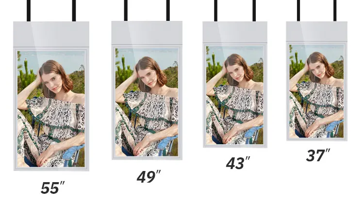 43Inch Advertisement Window Display Double Screen Machine Sided Led Window Display For Store