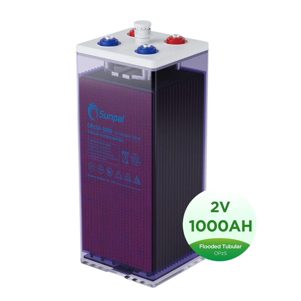 Lead Acid Solar Batteries 2 Volt 2000Ah 500Ah 800Ah 1000Ah 1500Ah OPzS Flooded Tubular GEL Battery