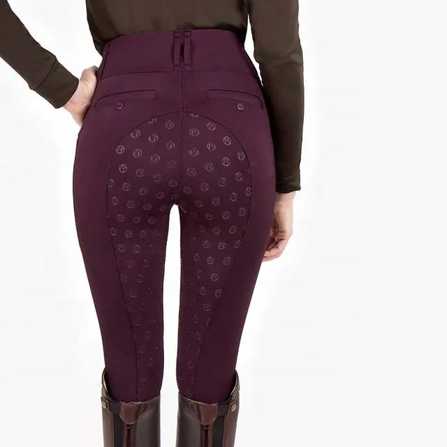Hot Sell In Europe Women Equestrian Pants Silicone Horse Riding Tights Leggings Breeches