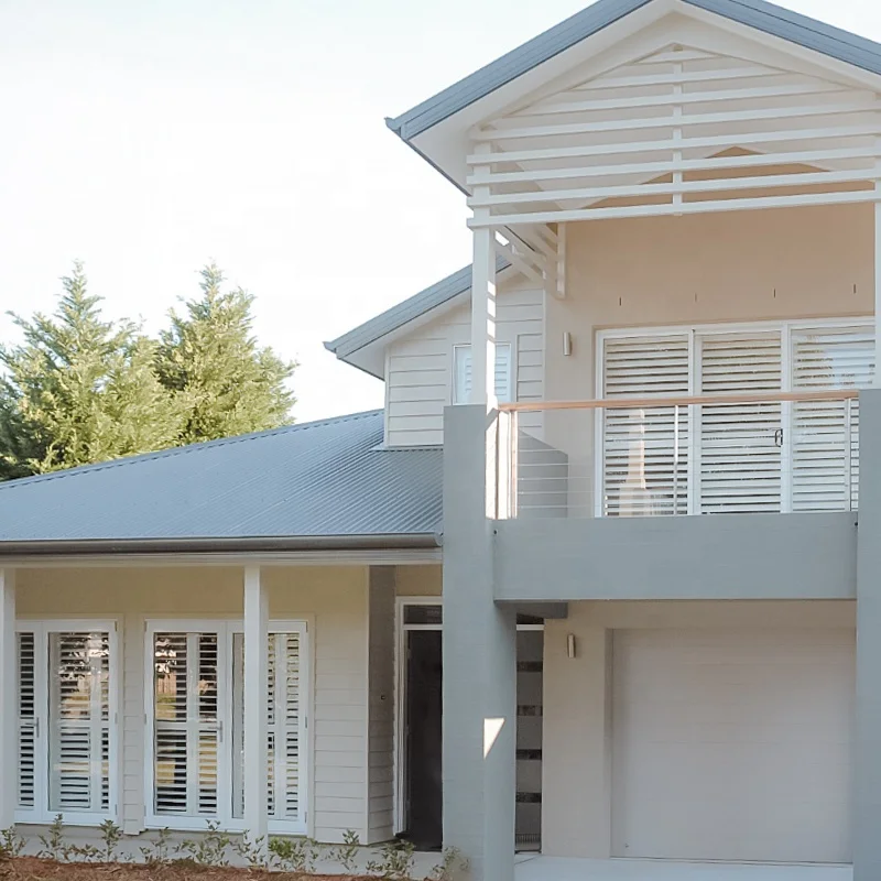 LIVING SPACE interior plastic shutter PVC finished plantation shutters quarter circle horizontal opening top shutters